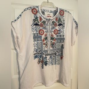 Johnny Was Embroidered Top